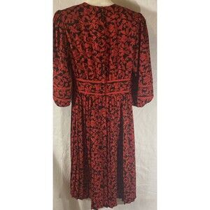 Vintage Dress Boutique Floral Pattern Pretty Gothic Romantic 80s Western D4